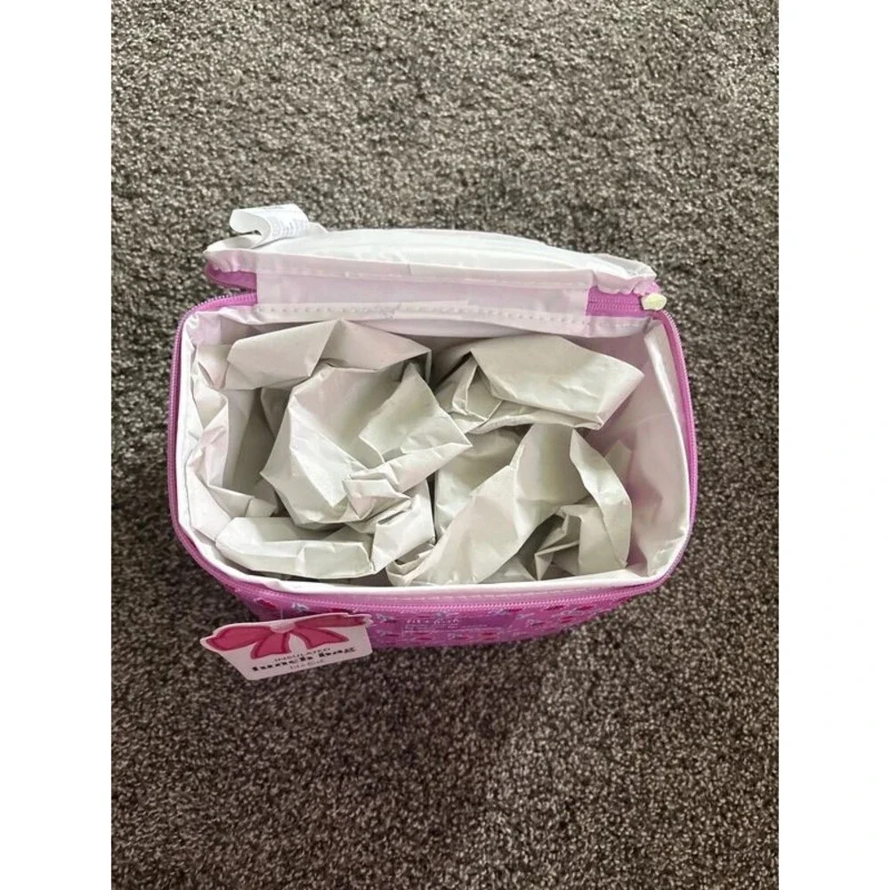 Insulated lunch bag pink bow